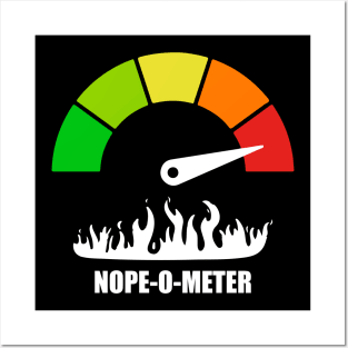 Meter Series - NOPE-O-METER 2 - Nope Icons - Gauge Level 5 - OH HELL NO - 5B Posters and Art